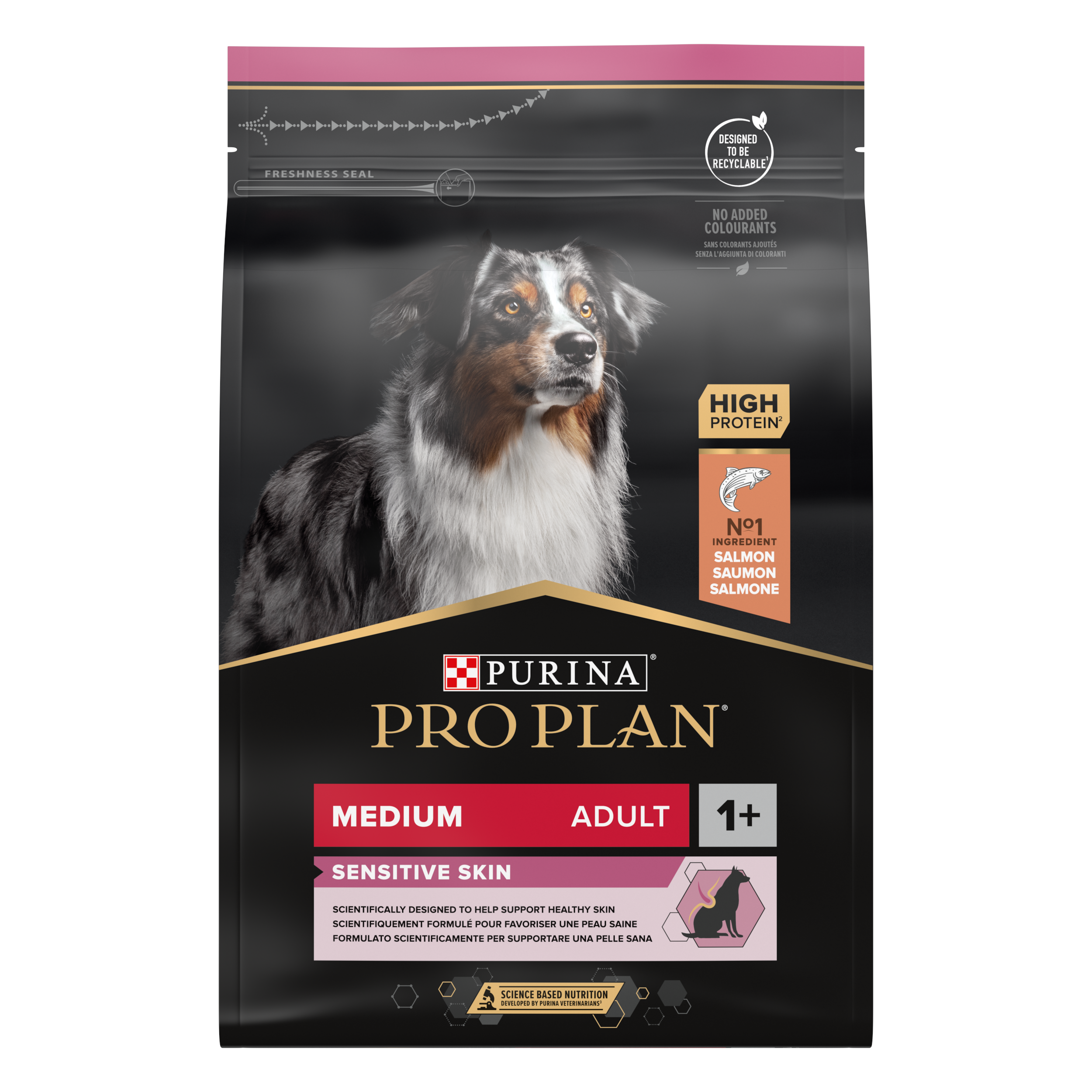 PRO PLAN Chien Medium Adult Sensitive Skin Saumon 3KG