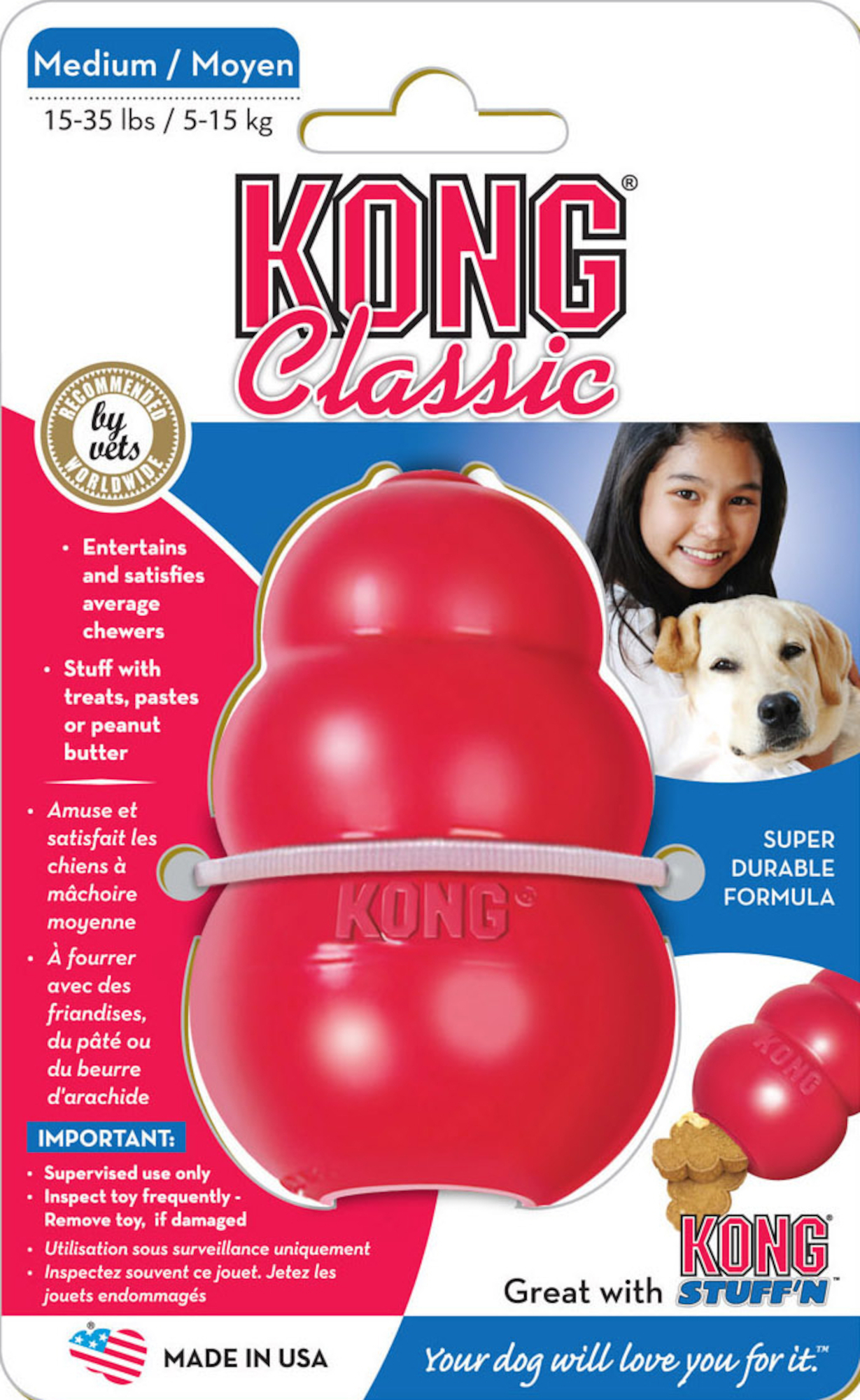 Kong® Jouet Classic Rouge Wobbler