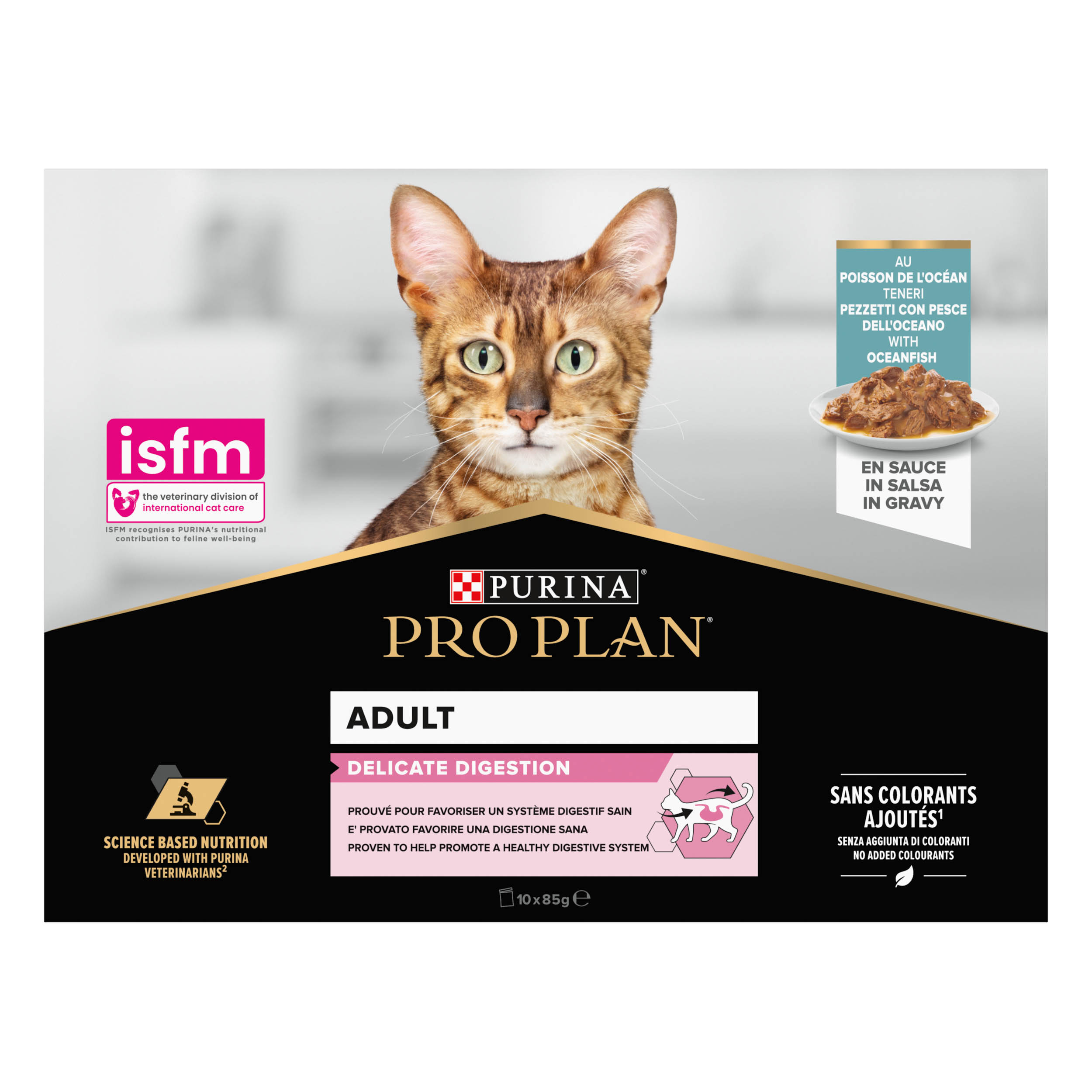 PRO PLAN POUR CHAT ADULTE STERILISE NOURRITURE HUMIDE POISSON OCEAN - POCHONS 10 X 85G